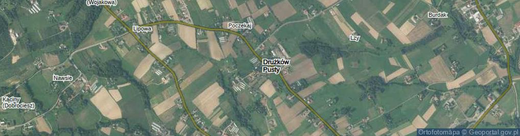 Zdjęcie satelitarne Drużków Pusty ul.